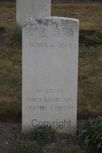 Les Baraques Military Cemetery Sangatte - Wang Ch'ang Shan, 